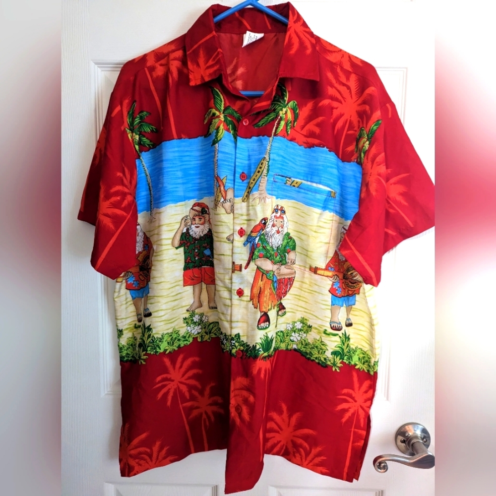 Santa Claus Christmas Hawaiian shirt